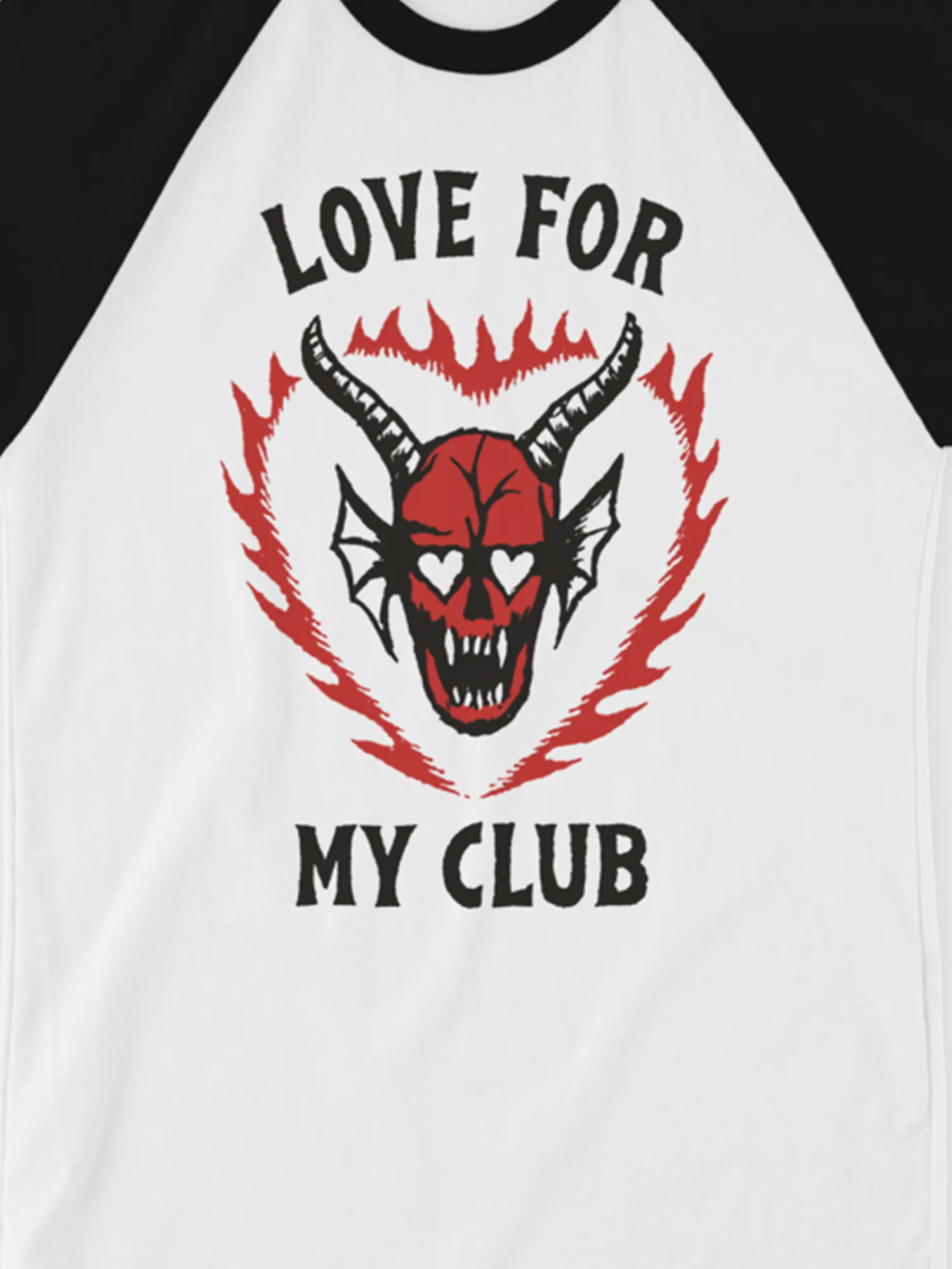Stranger Things x Trevor Girard Love For My Club Raglan [White/Black]