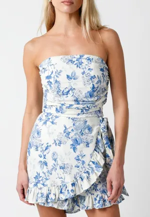 Strapless Floral Romper