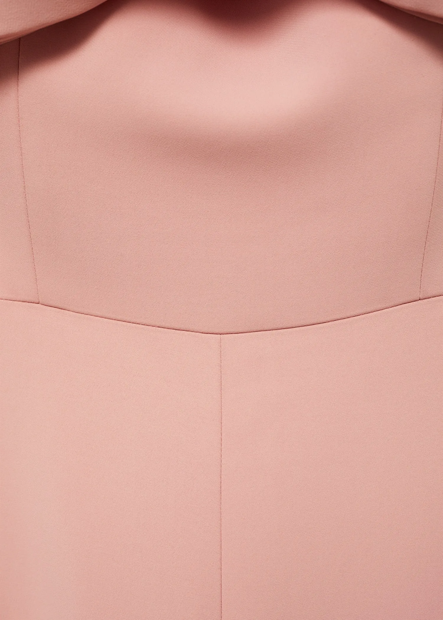 Strapless jumpsuit with bow neckline