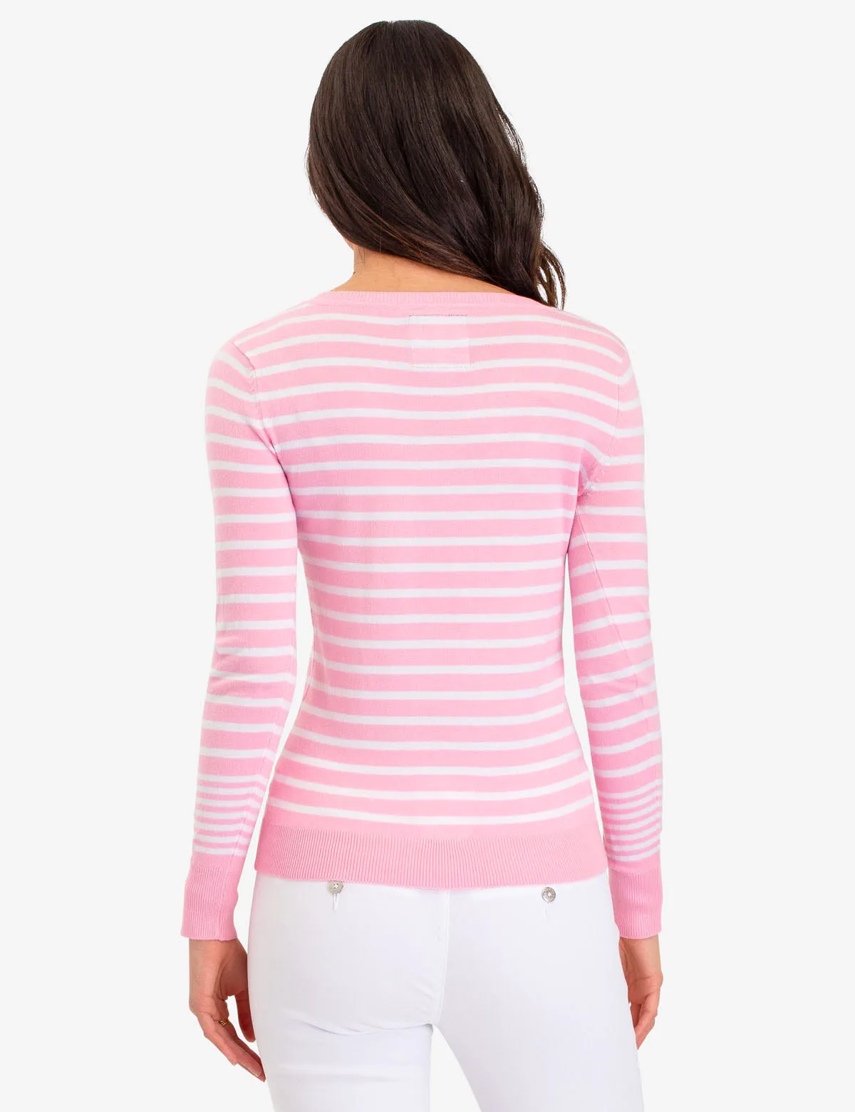 STRIPED V-NECK SWEATER