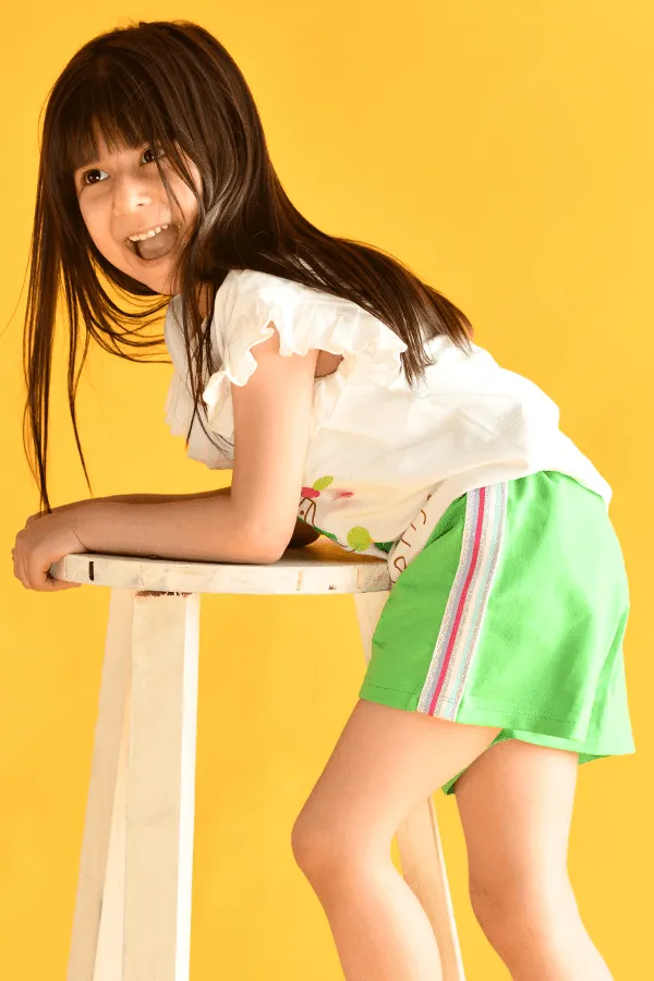 SUMMER ARTIST GREEN SHORTS SET