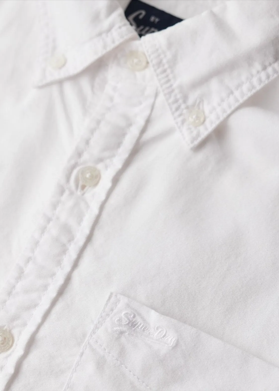SUPERDRY Cotton Long Sleeve Oxford Shirt - Optic