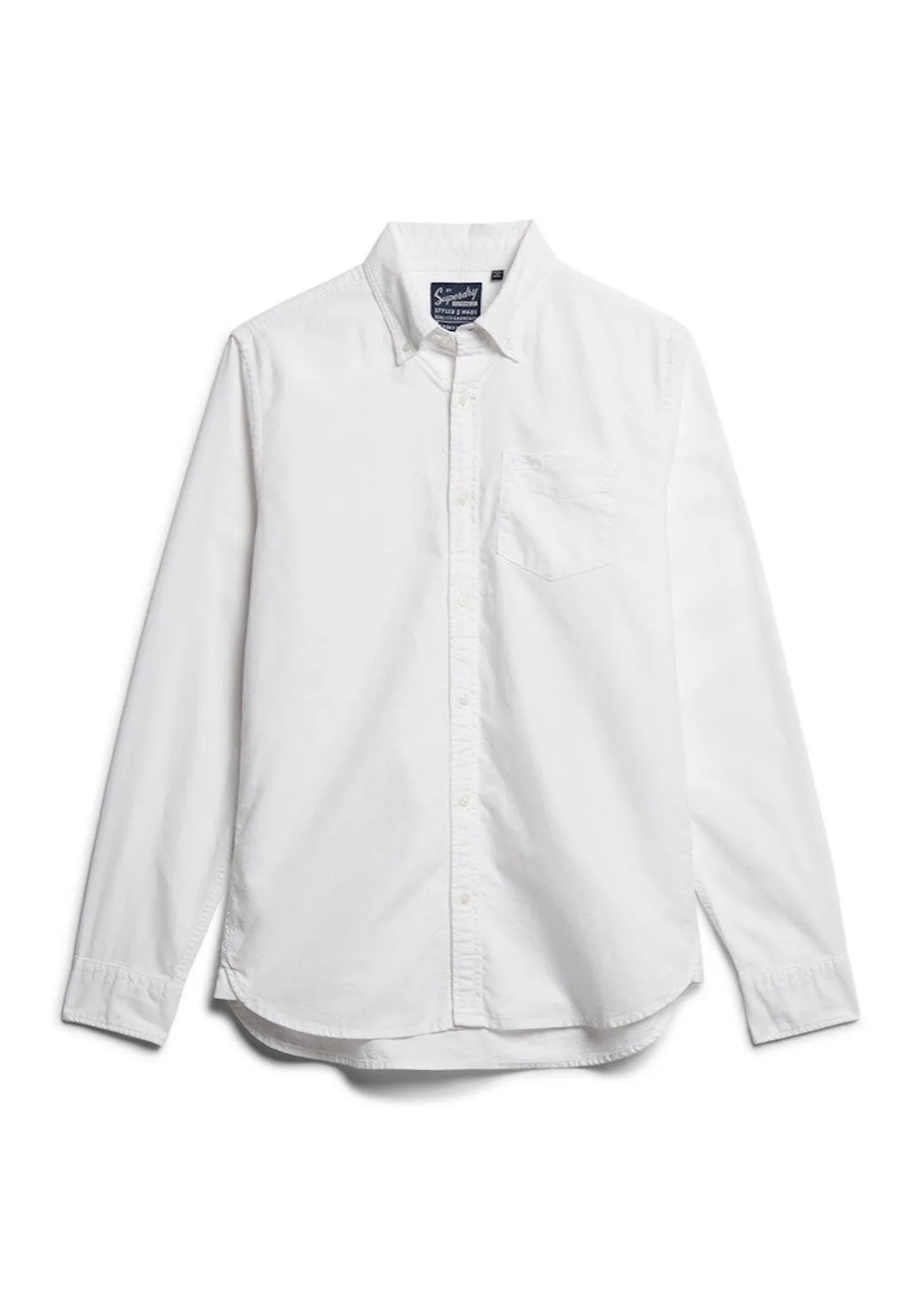 SUPERDRY Cotton Long Sleeve Oxford Shirt - Optic
