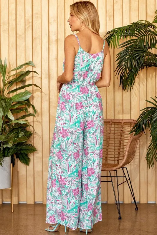 Sweet & Sassy Sleeveless Print Jumpsuit - Final Sale