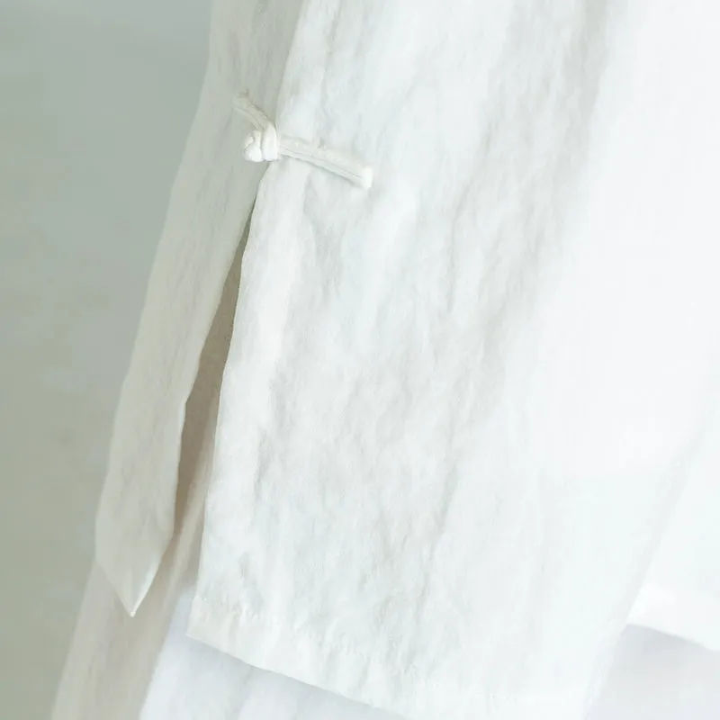 Tai Chi clothing men's clothing linen exercise clothes women's robes costumes oblique collar suits performance martial arts clothing