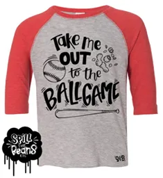 Take Me Out To The Ballgame Kid's Raglan
