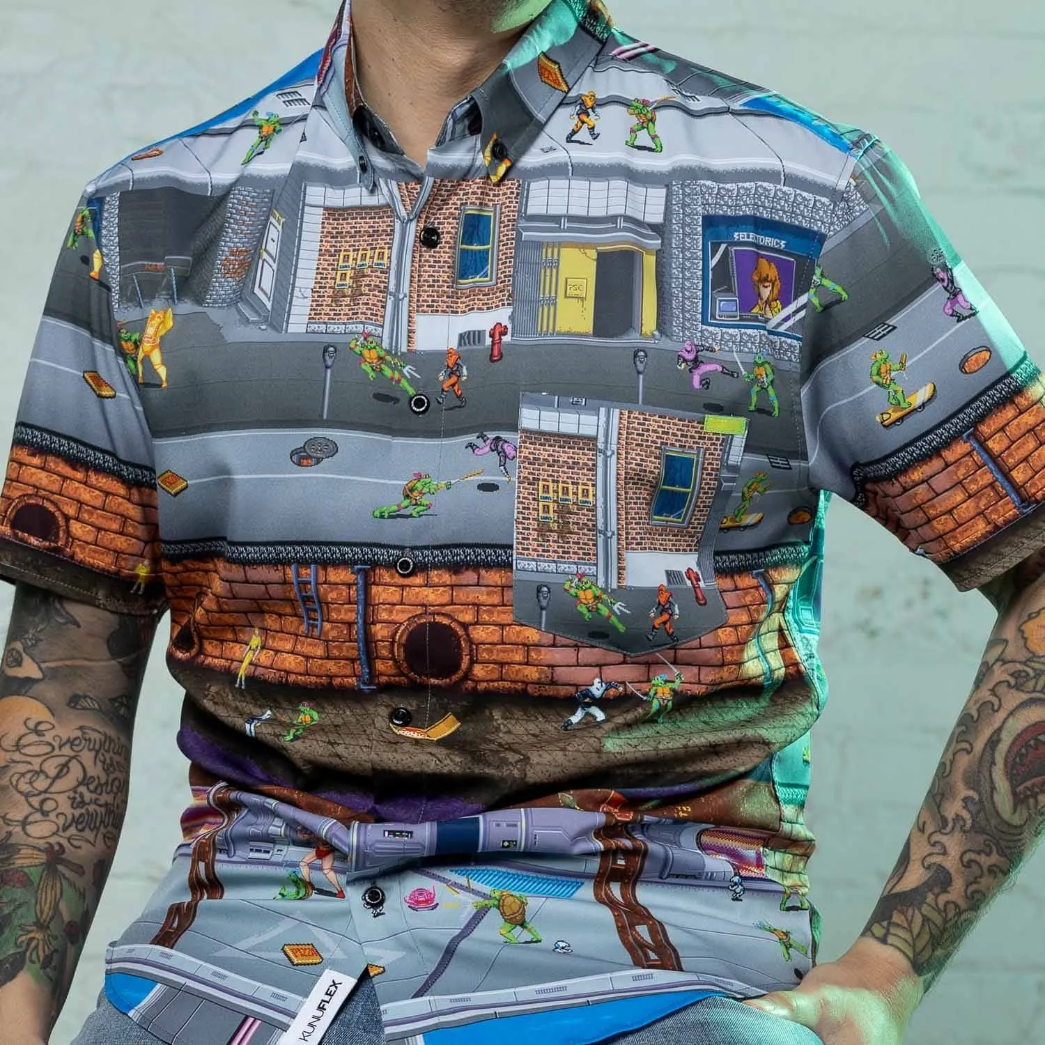 Teenage Mutant Ninja Turtles "Button Mashers" – KUNUFLEX Short Sleeve Shirt