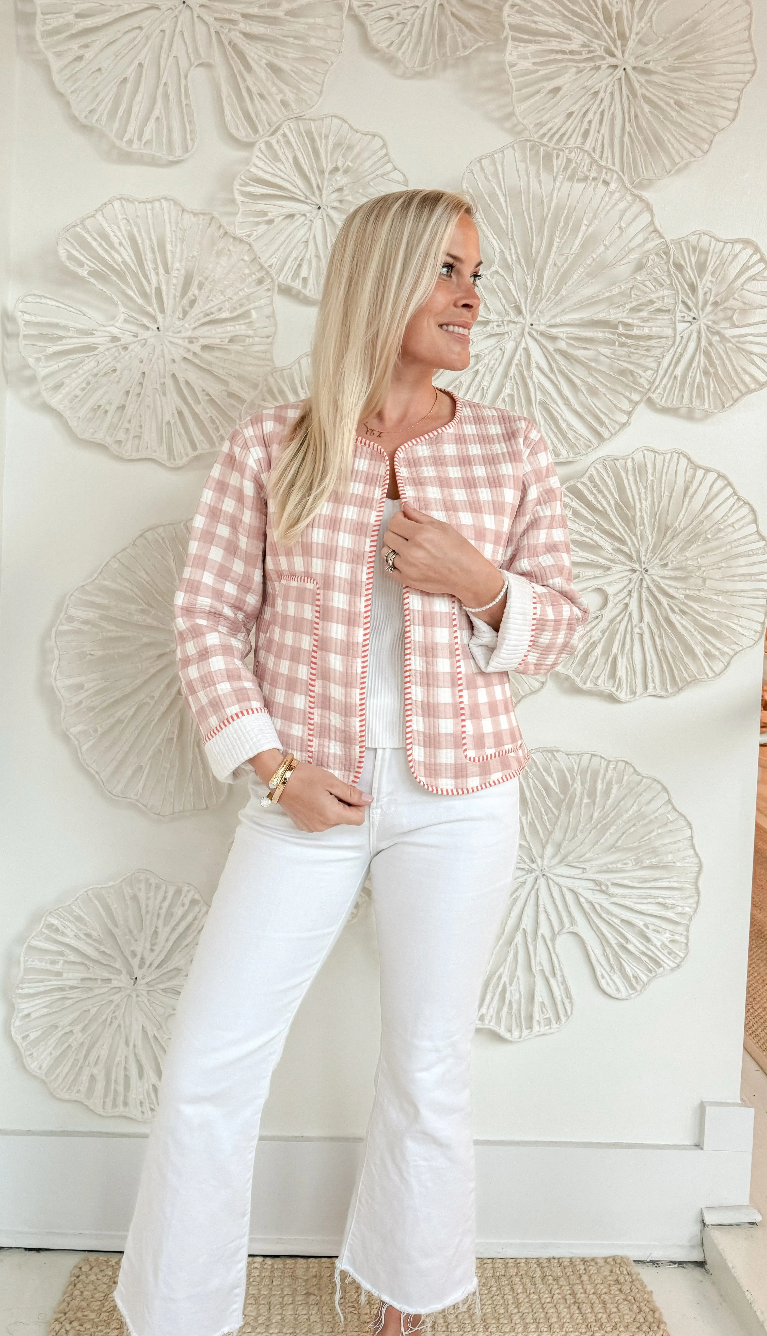 The Palmer Pink Quilted Jacket