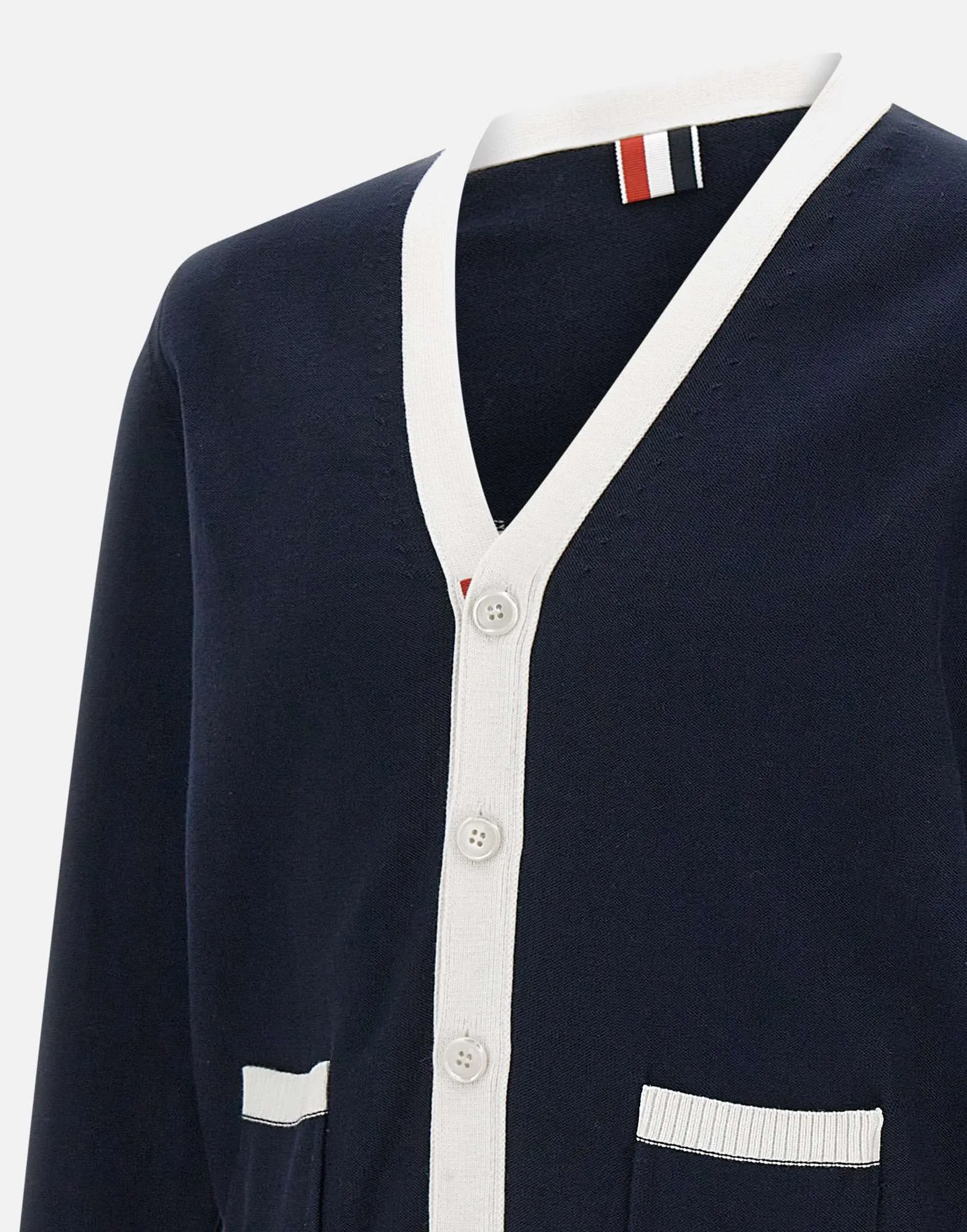 Thom Browne Hector Cotton Cardigan med ränder