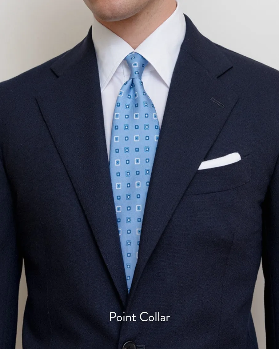 Thomas Mason Light Blue University Stripe American Oxford Cloth