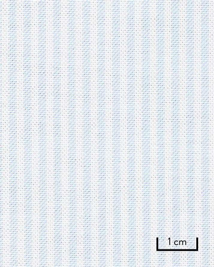 Thomas Mason Light Blue University Stripe American Oxford Cloth