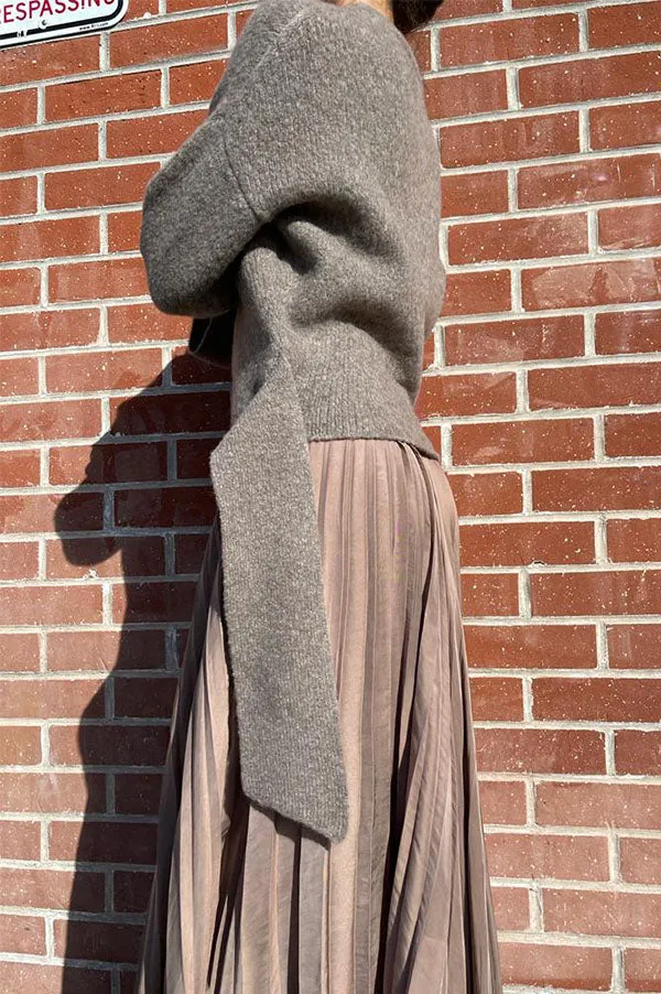 Tie Pullover Sweater