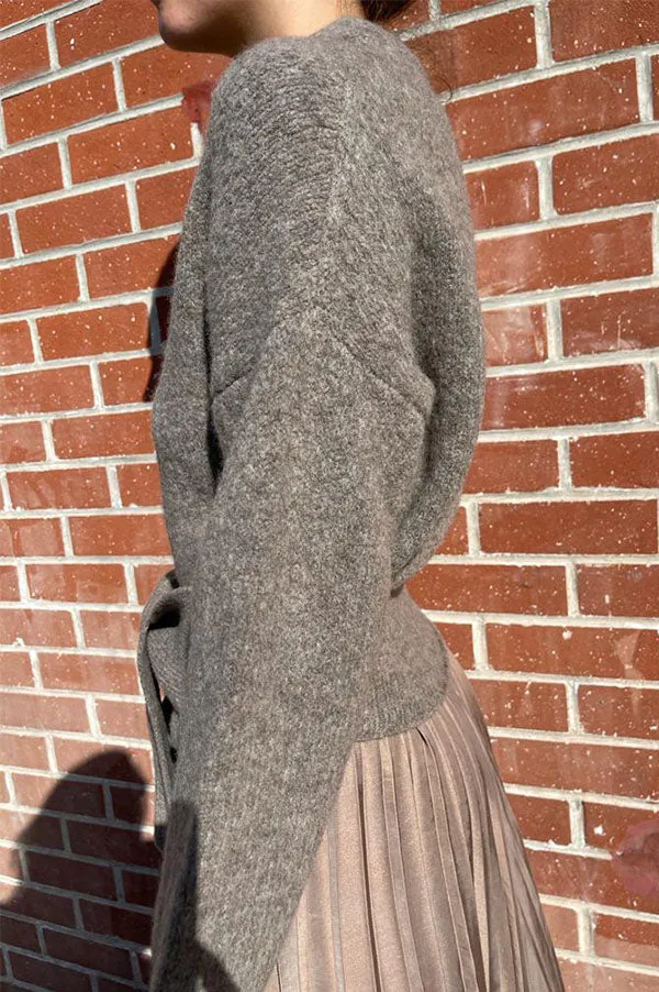 Tie Pullover Sweater