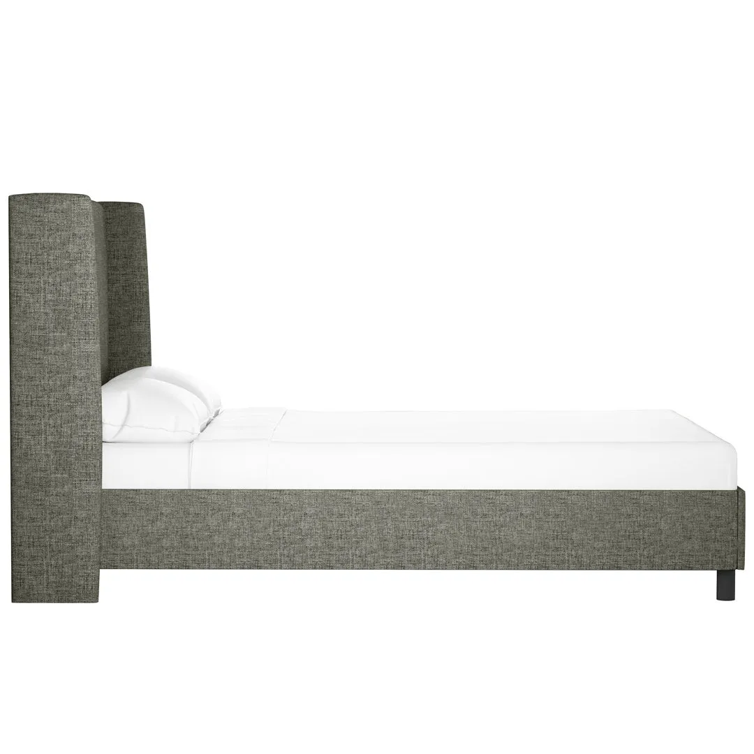 Tilly Upholstered Low Profile Platform Bed Joss & Main Color: Zuma Charcoal Textured Linen Size: King
