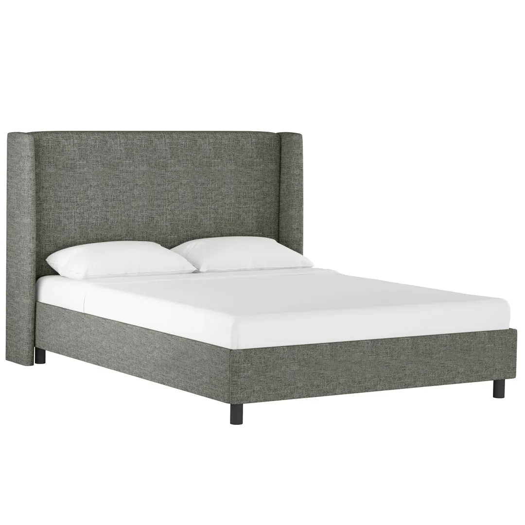 Tilly Upholstered Low Profile Platform Bed Joss & Main Color: Zuma Charcoal Textured Linen Size: King