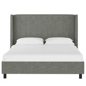 Tilly Upholstered Low Profile Platform Bed Joss & Main Color: Zuma Charcoal Textured Linen Size: King