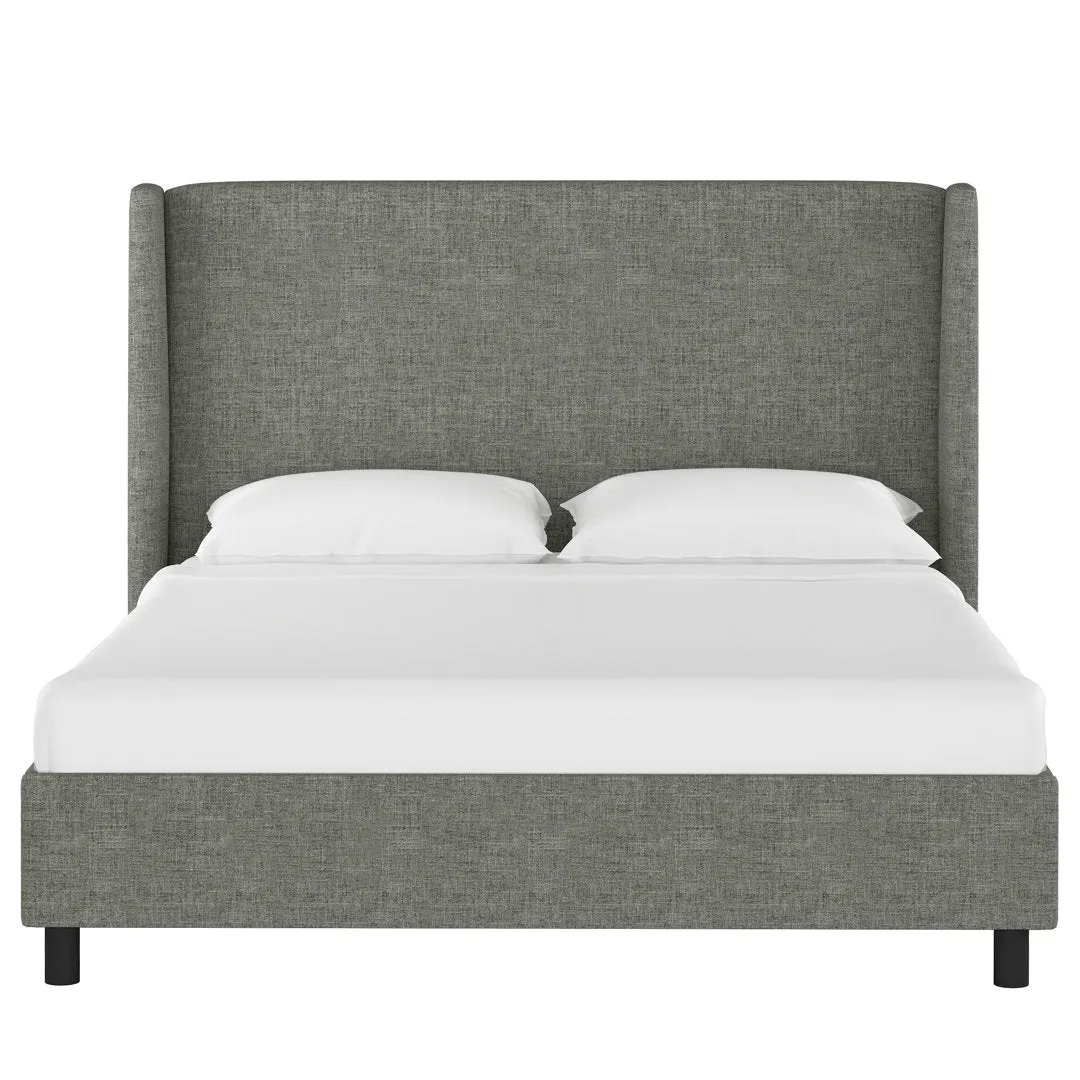 Tilly Upholstered Low Profile Platform Bed Joss & Main Color: Zuma Charcoal Textured Linen Size: King
