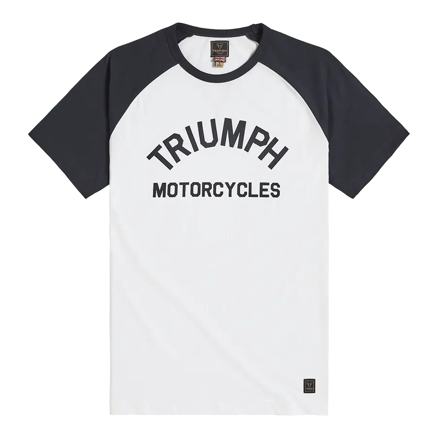 Triumph Saltern Contrast Sleeve Tee in White and Black