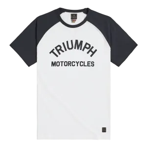 Triumph Saltern Contrast Sleeve Tee in White and Black