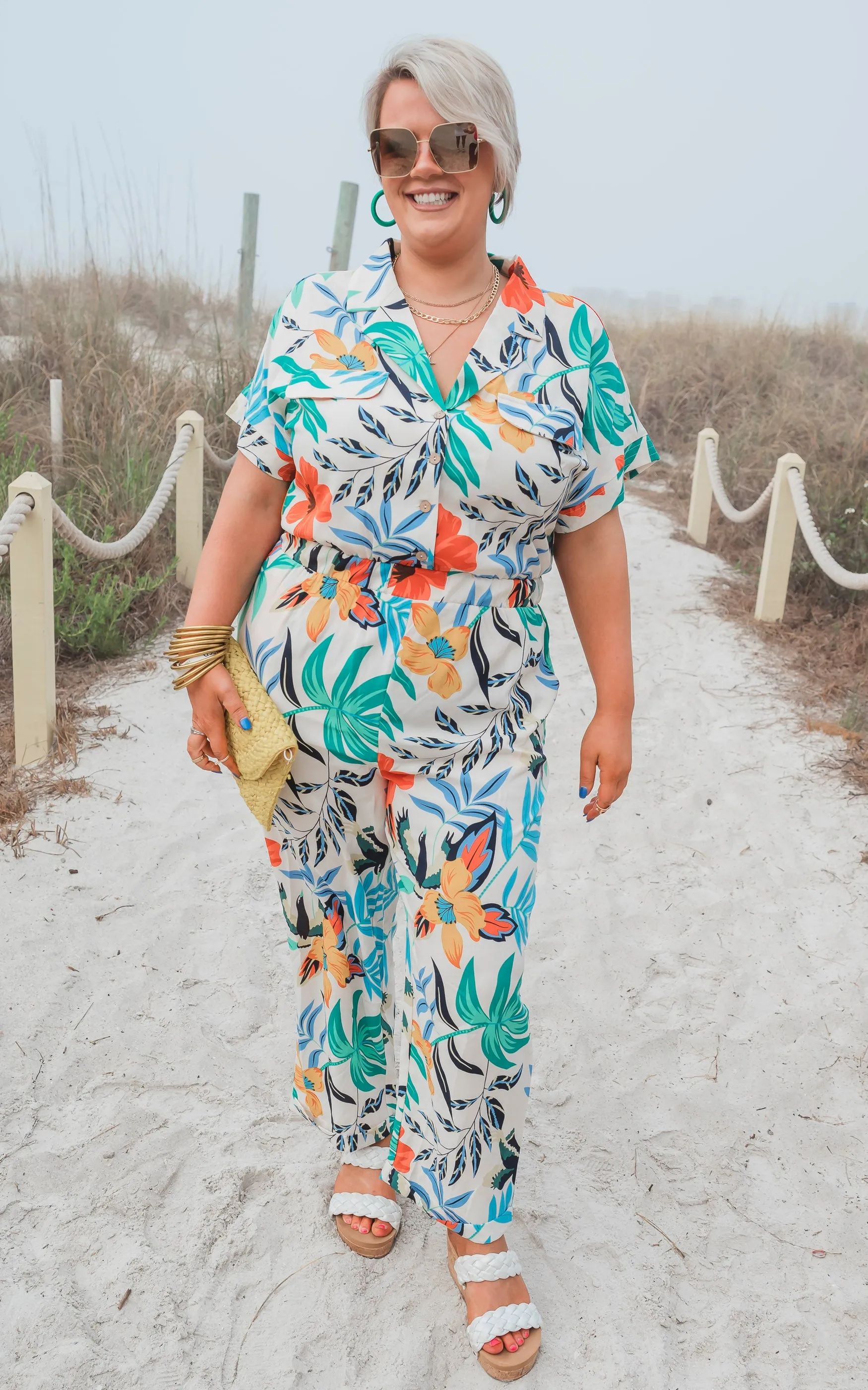 Tropical Floral Jumpsuit - Final Sale