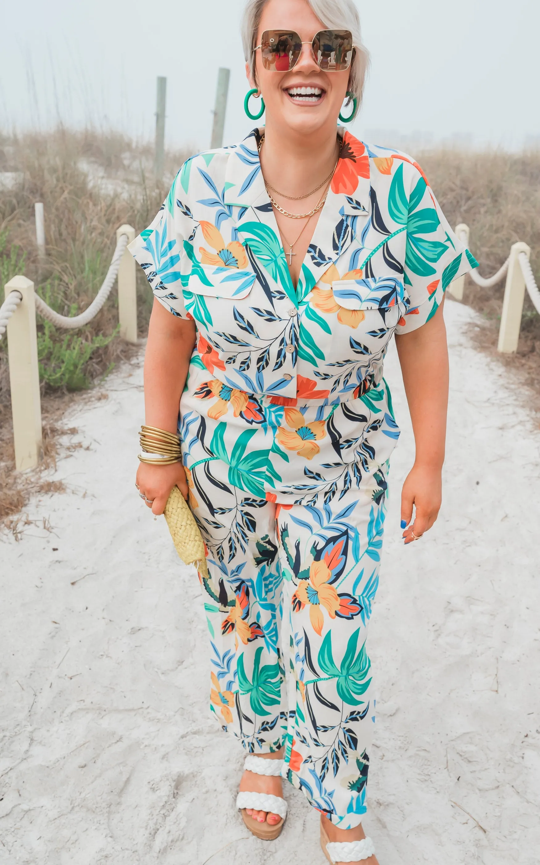 Tropical Floral Jumpsuit - Final Sale