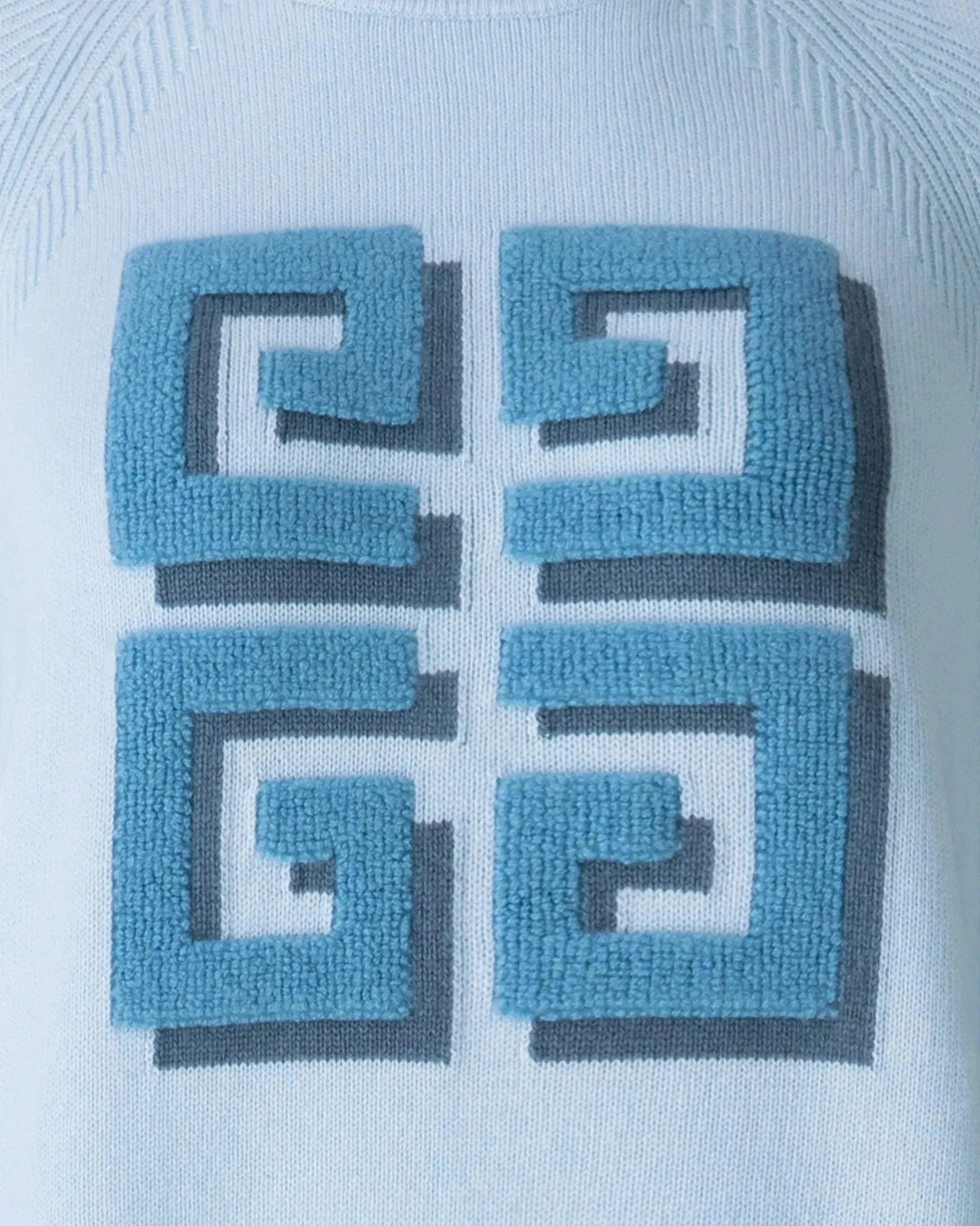 Two-Tone Cashmere Crewneck Sweater