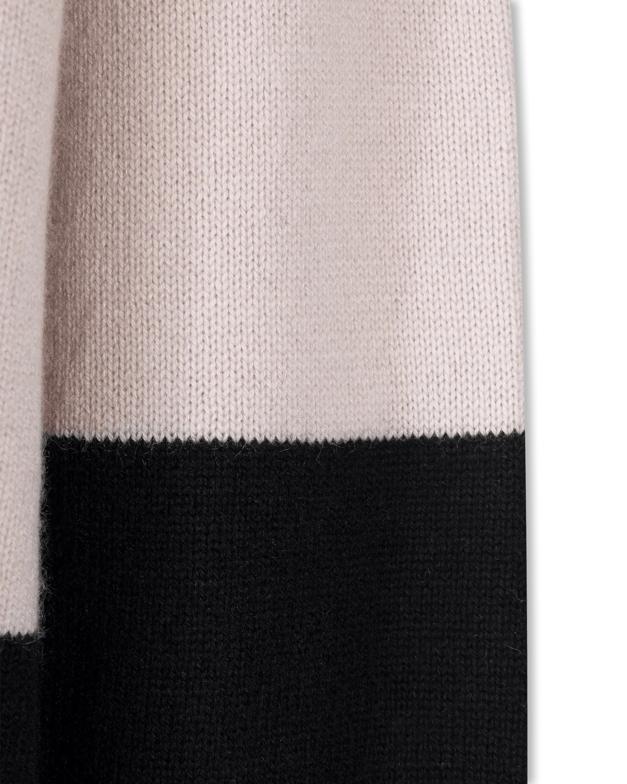 Two-Tone Cashmere Crewneck Sweater