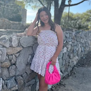 Under the Willow Floral Strapless Romper