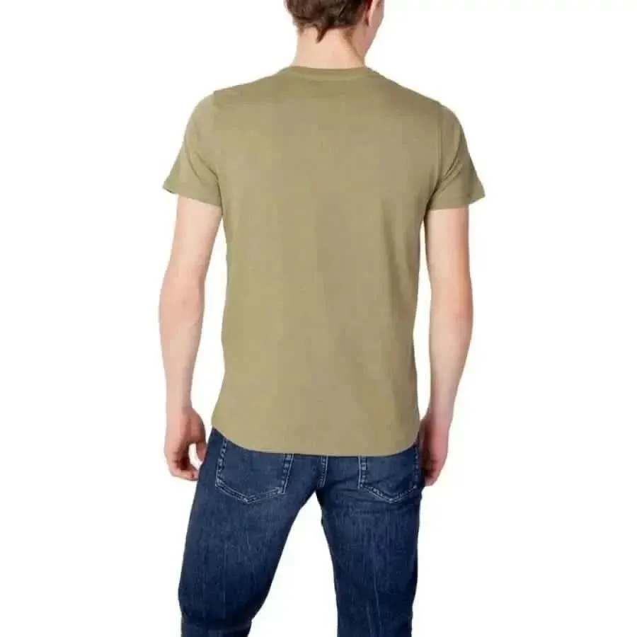 U.S. Polo Assn. Men's Green T-Shirt with Short Round Neck