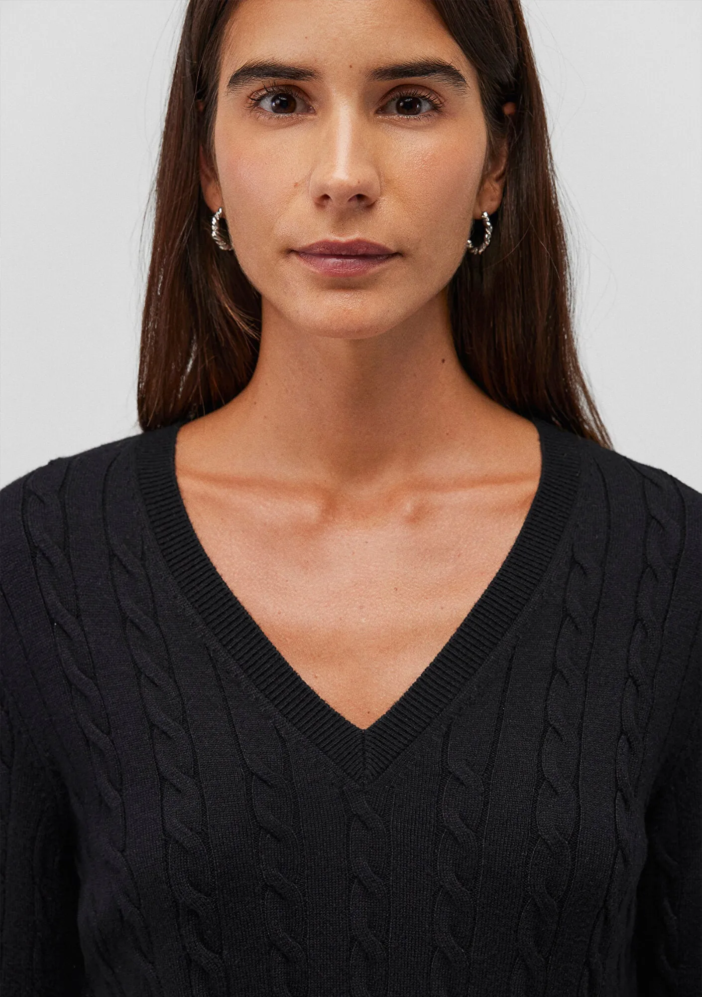 V Neck Black Sweater
