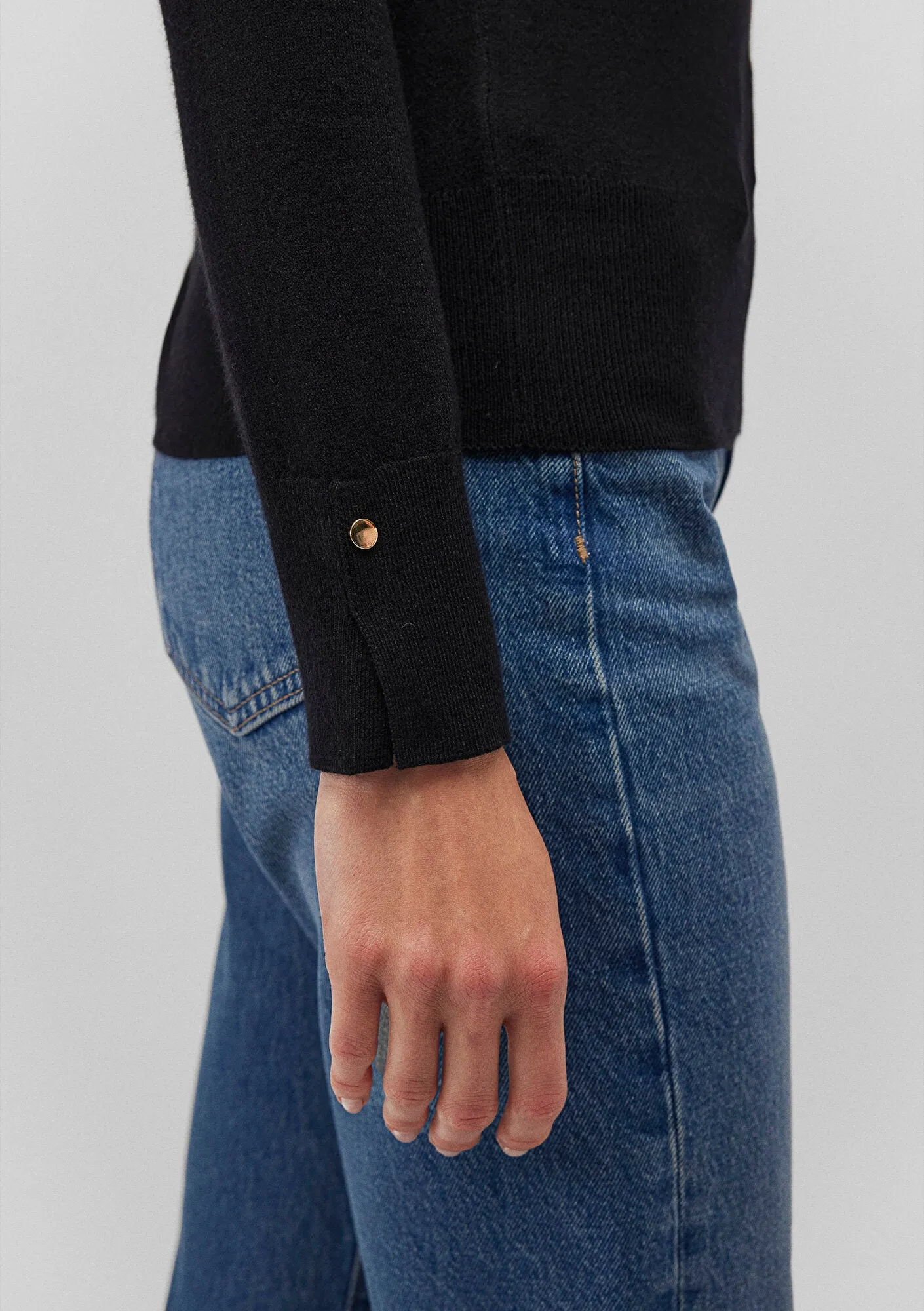 V Neck Black Sweater