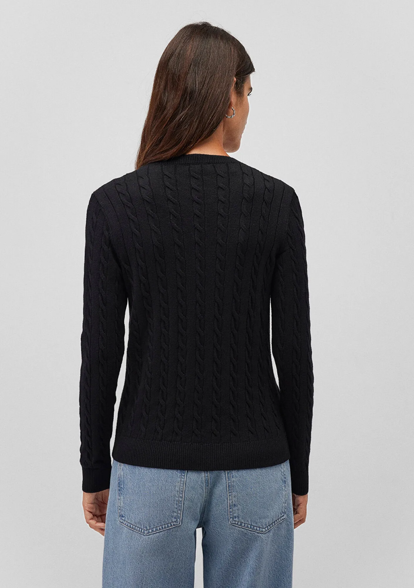 V Neck Black Sweater