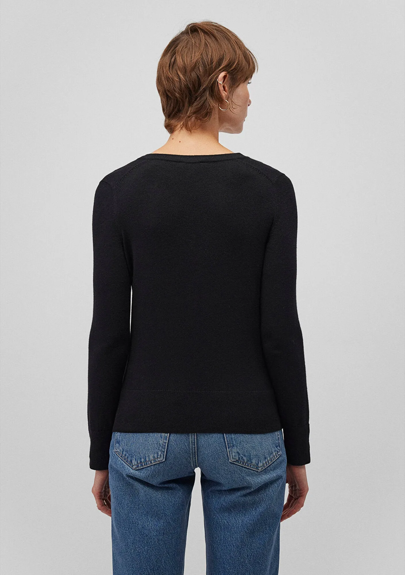 V Neck Black Sweater