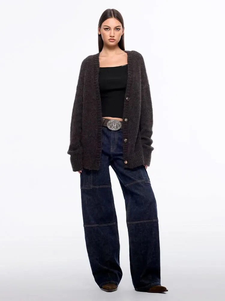 V-Neck Knitted Cardigan