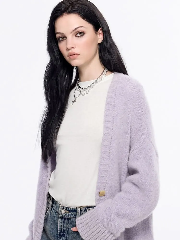 V-Neck Knitted Cardigan