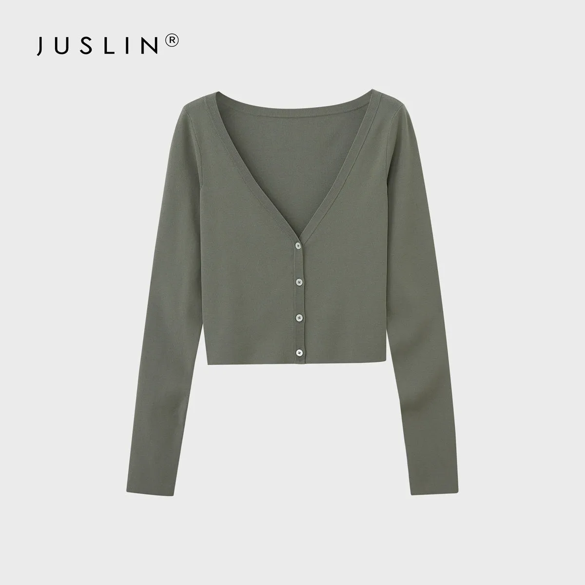 V-Neck Knitted Cardigan