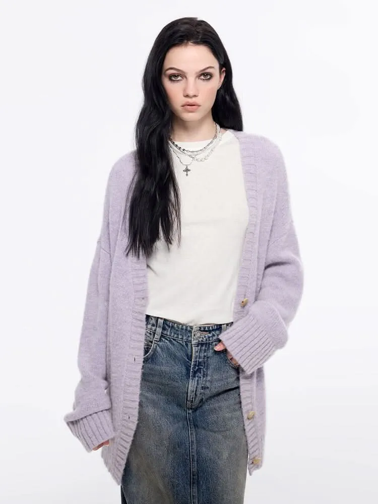 V-Neck Knitted Cardigan
