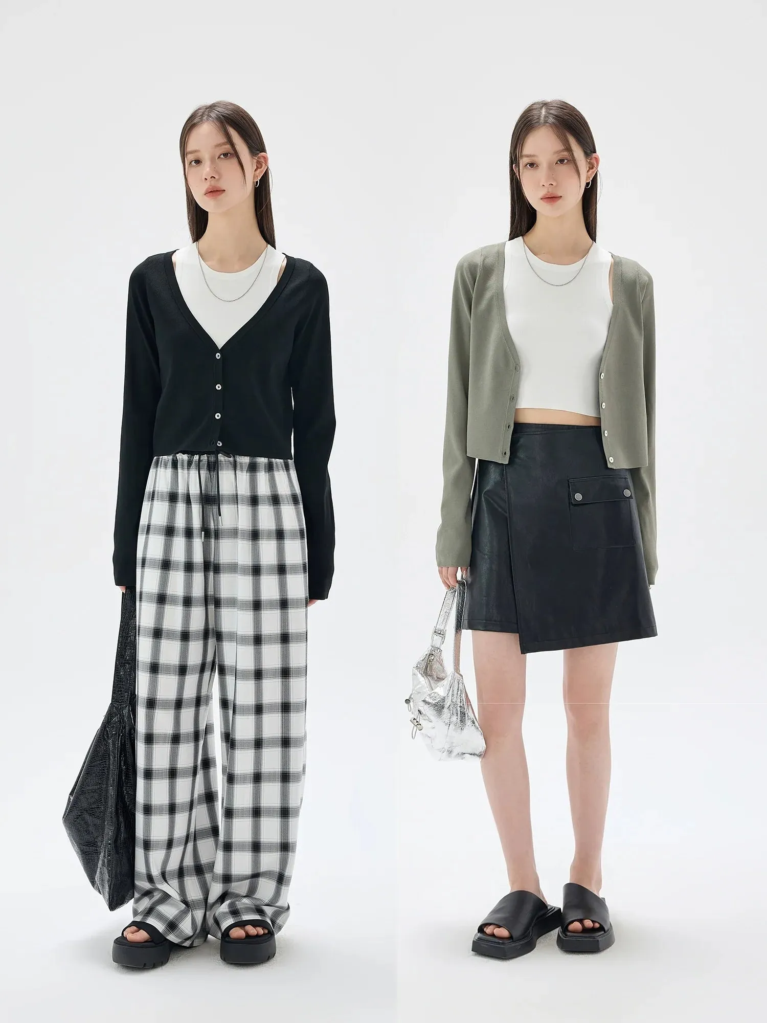 V-Neck Knitted Cardigan