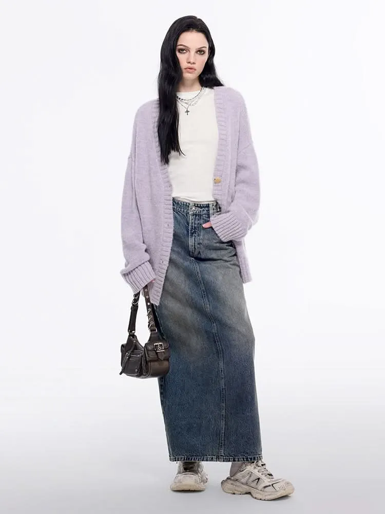 V-Neck Knitted Cardigan
