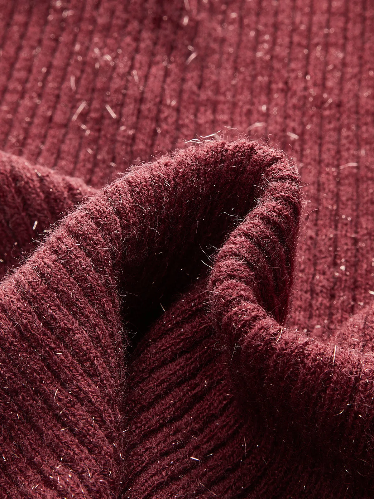 V-Neck Ribbon Sweater