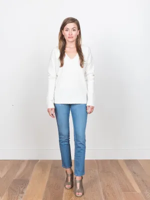 v-neck sweater - cream