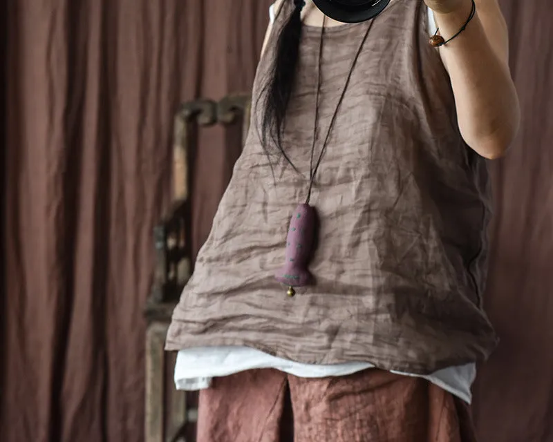 Vinatge Linen Camisole Bluz