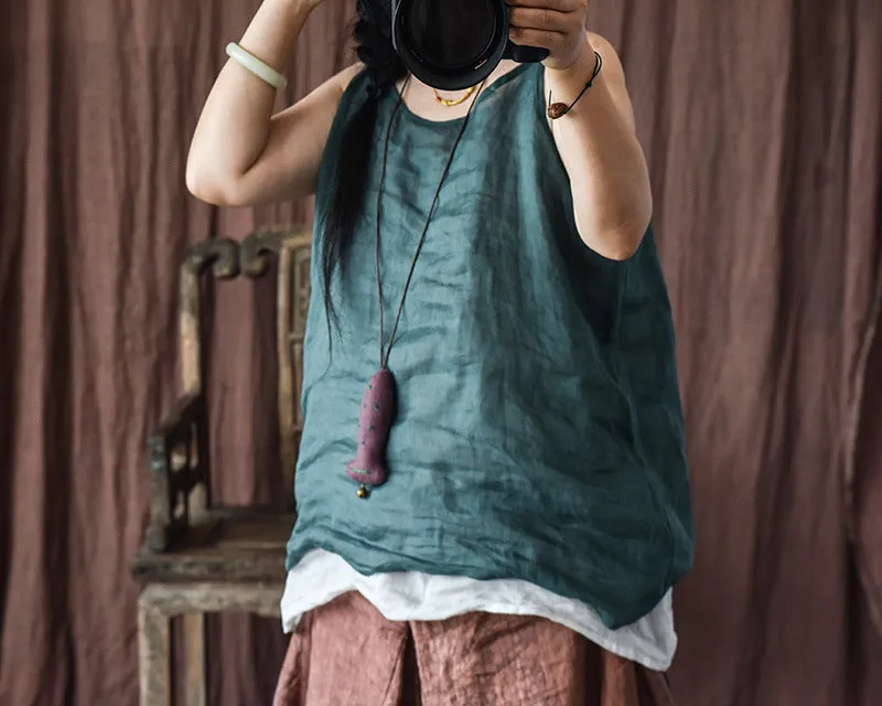 Vinatge Linen Camisole Bluz