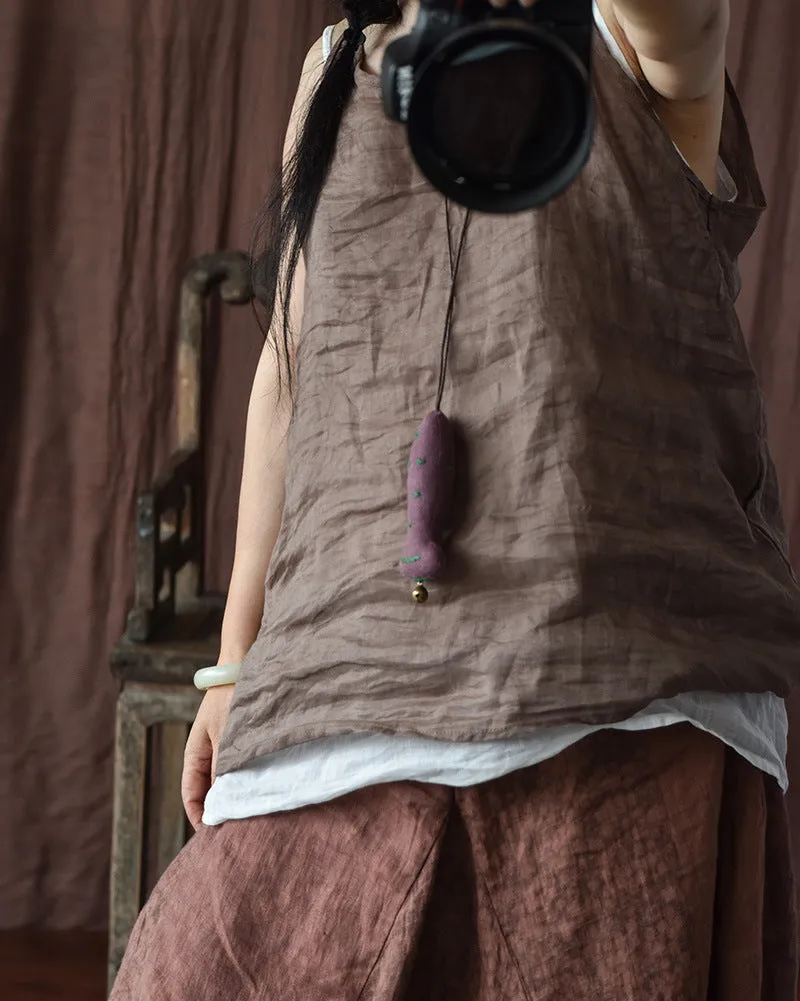 Vinatge Linen Camisole Bluz