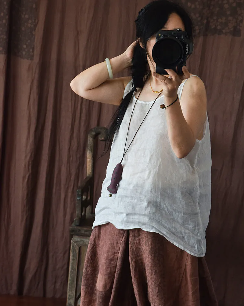 Vinatge Linen Camisole Bluz