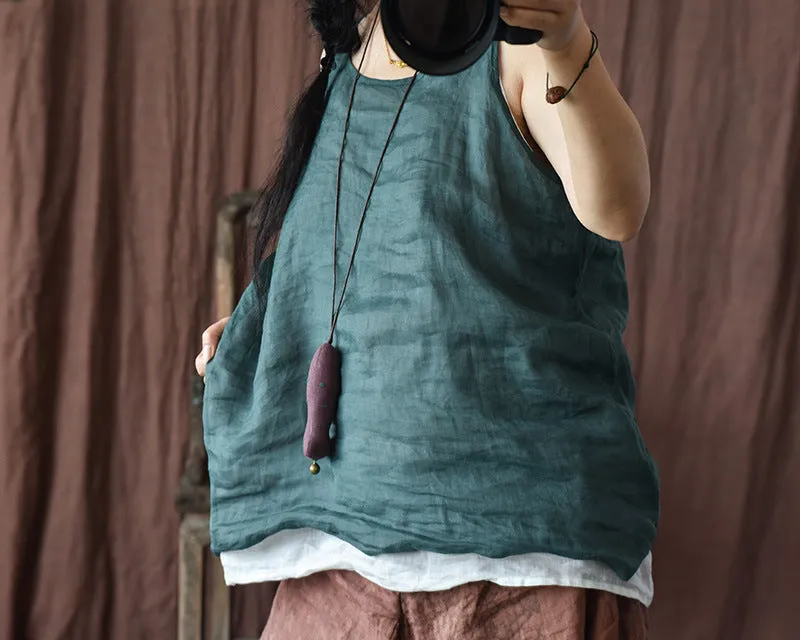 Vinatge Linen Camisole Bluz