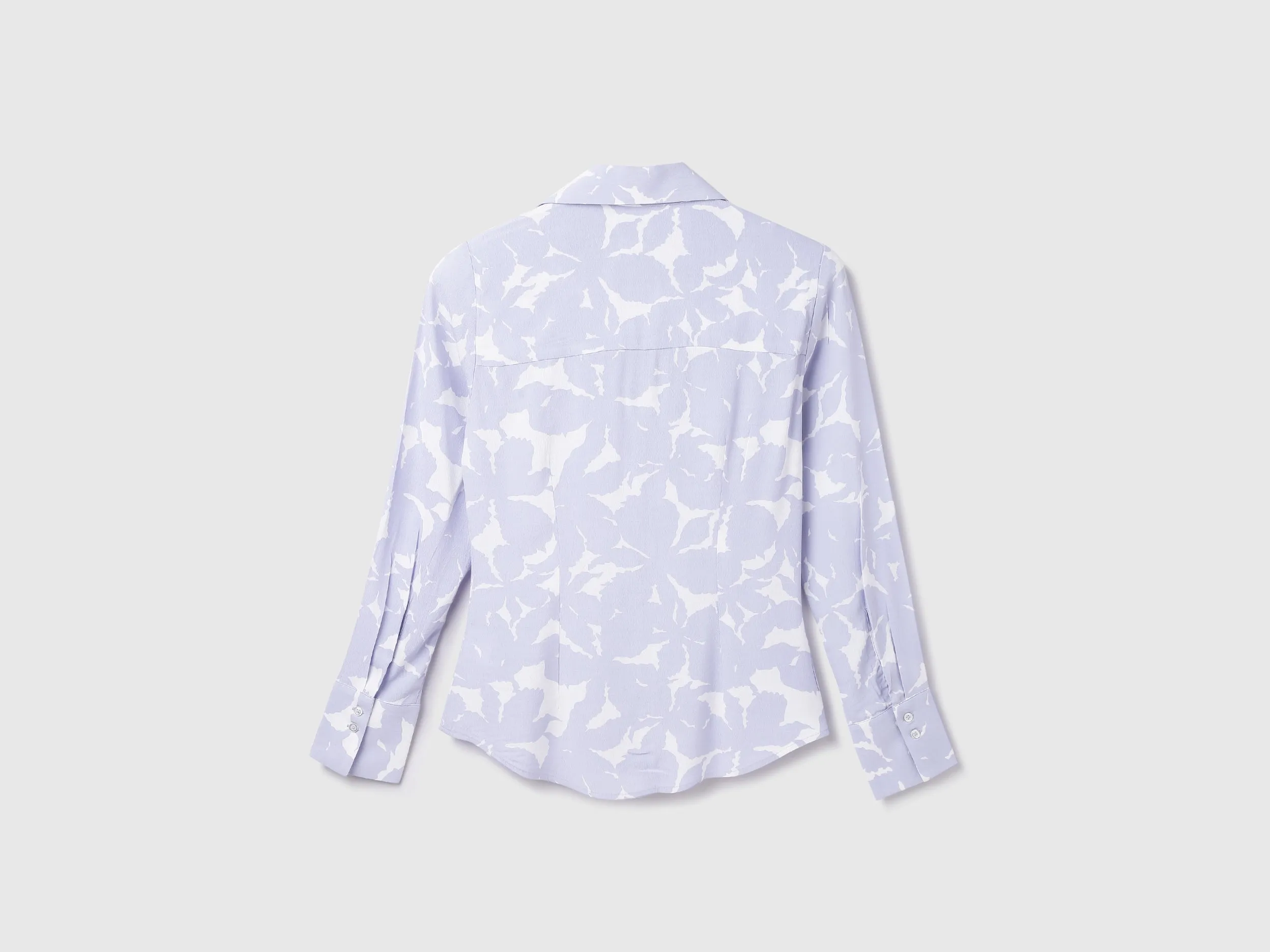 Viscose Camouflage Spread Collar Women Shirts