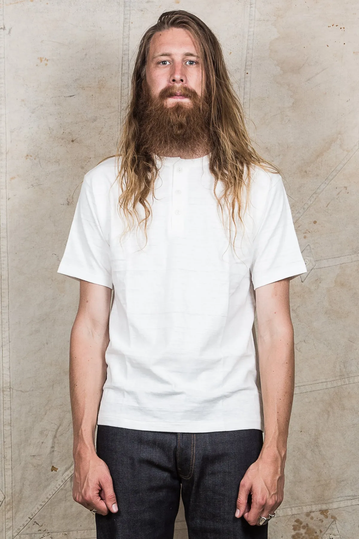 Warehouse & Co. Lot 4601 Henley Neck T-shirt White