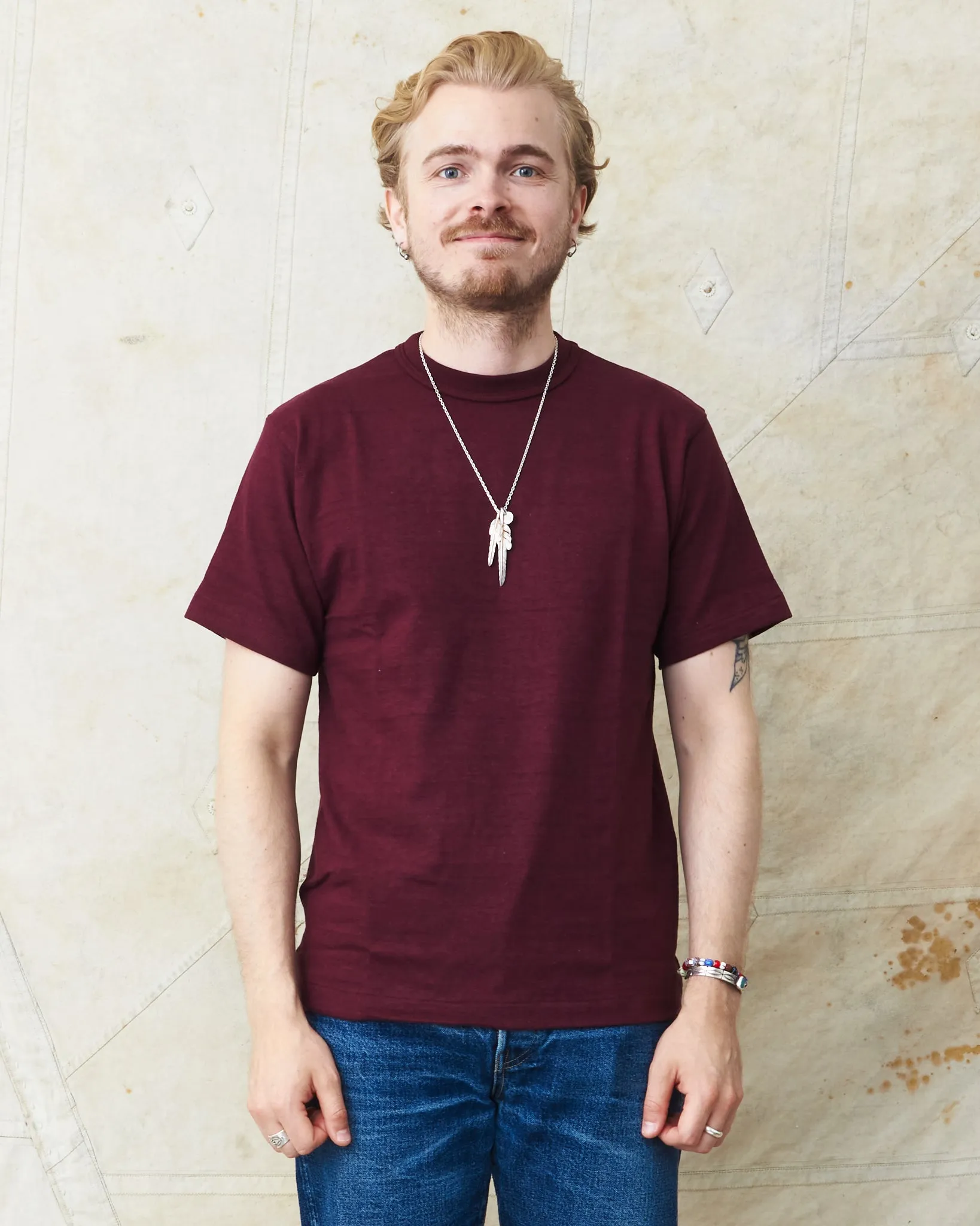 Warehouse & Co. Lot 4601 Plain T-shirt Bordeaux