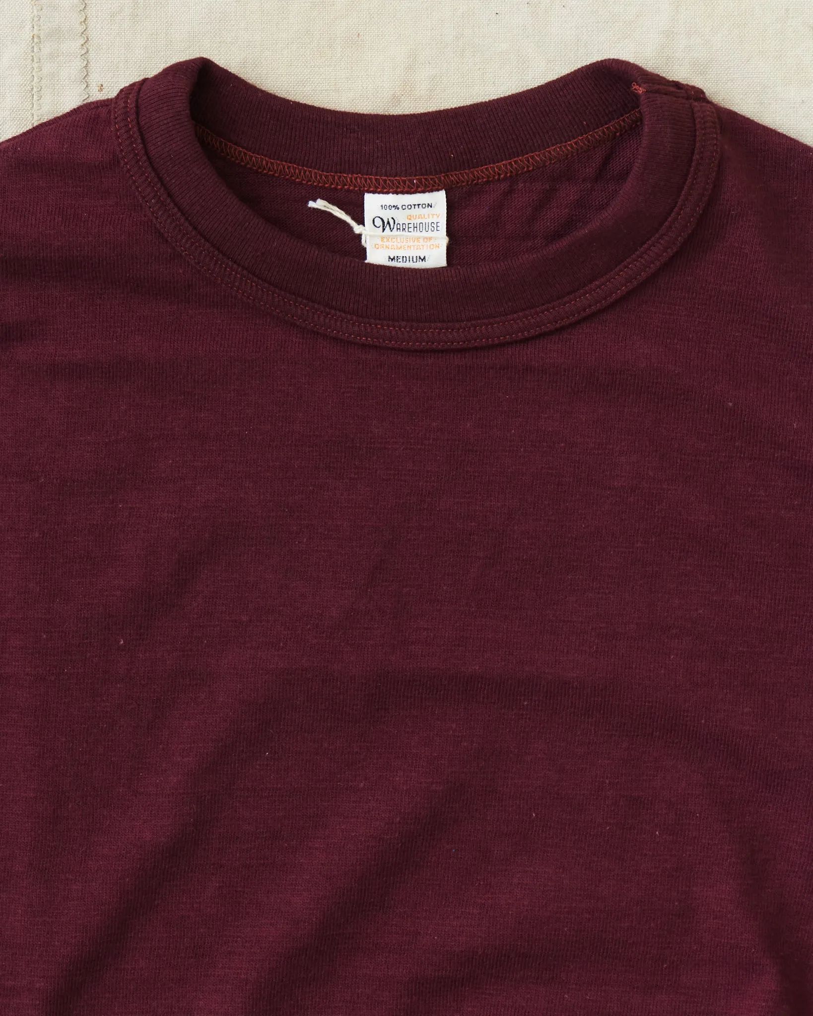 Warehouse & Co. Lot 4601 Plain T-shirt Bordeaux